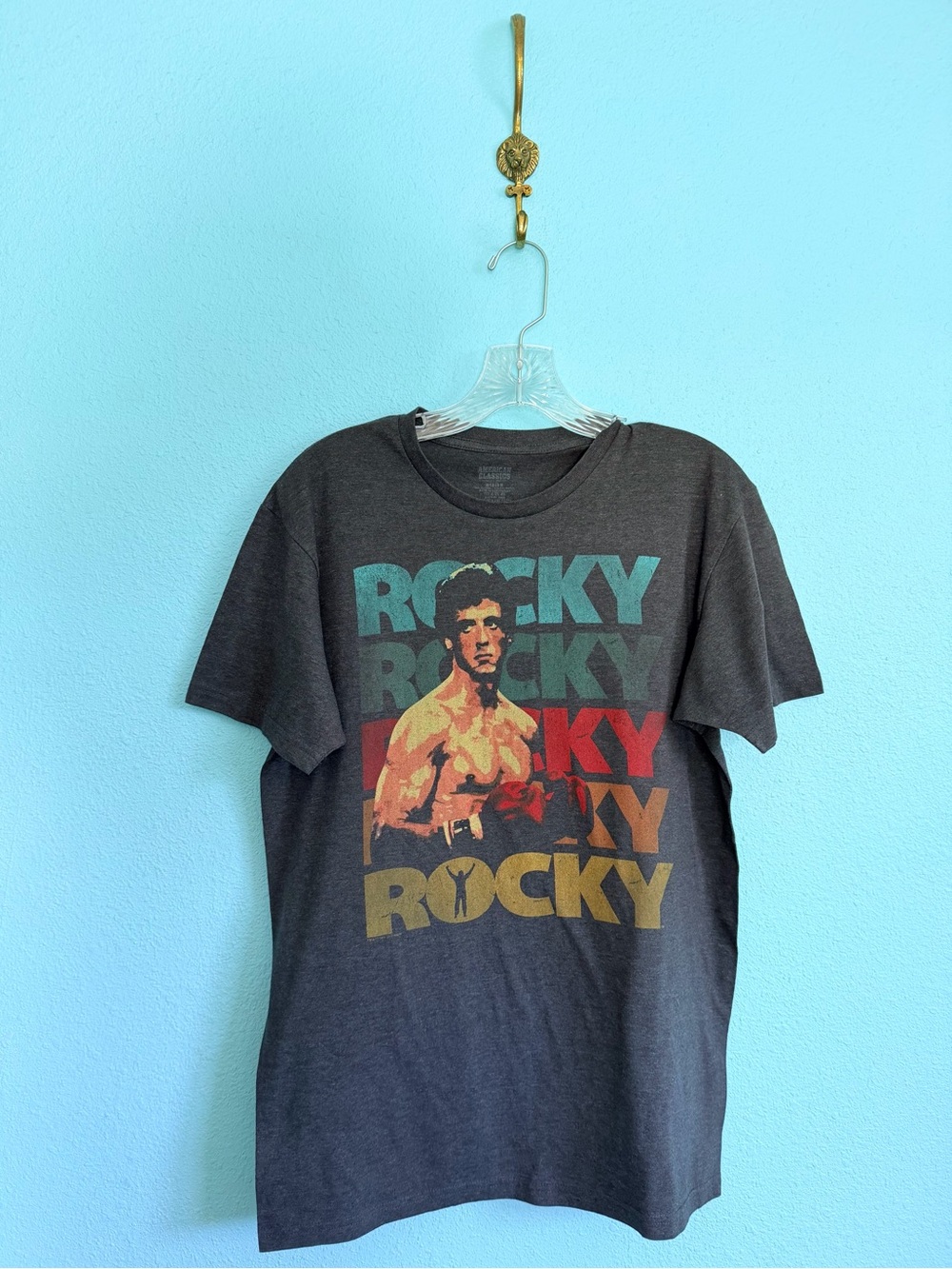 🥊 Rocky Graphic T-Shirt, Charcoal Gray